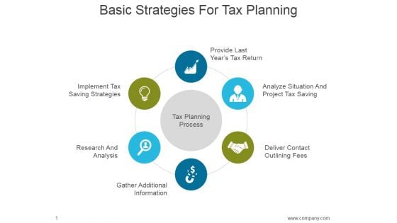 Basic Strategies For Tax Planning Ppt PowerPoint Presentation Deck