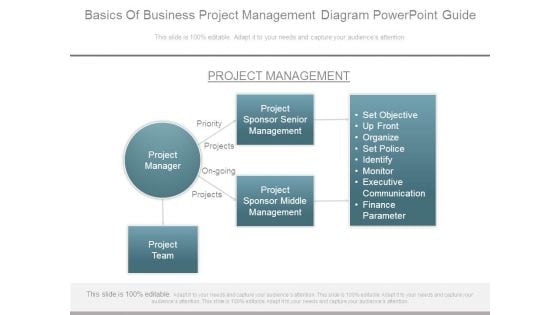 Basics Of Business Project Management Diagram Powerpoint Guide Basics Of Business Project Management Diagram Powerpoint Guide