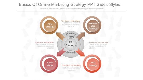 Basics Of Online Marketing Strategy Ppt Slides Styles
