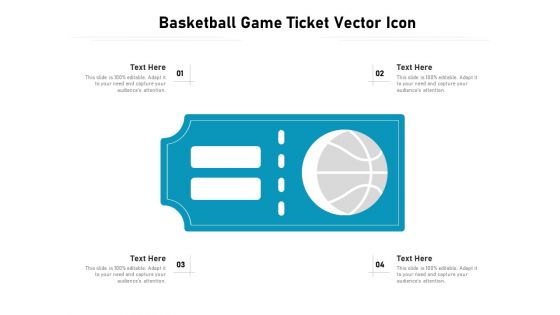 Basketball Game Ticket Vector Icon Ppt PowerPoint Presentation File Layouts PDF