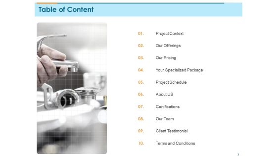 Bathroom Fixture Proposal Ppt PowerPoint Presentation Complete Deck With Slides Slide03