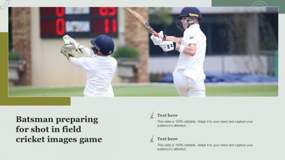 Batsman Preparing For Shot In Field Cricket Images Game Guidelines PDF