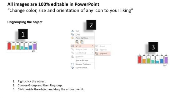 Battery Icons For Business Growth Levels Powerpoint Template