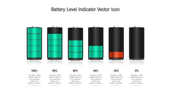 Battery Level Indicator Vector Icon Ppt PowerPoint Presentation Outline Layouts