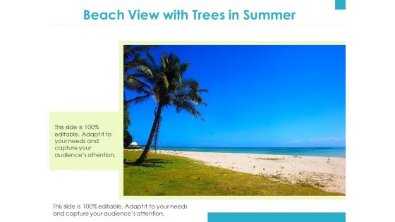 Beach View With Trees In Summer Ppt PowerPoint Presentation Icon Graphics Template PDF