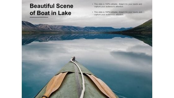 Beautiful Scene Of Boat In Lake Ppt PowerPoint Presentation Show Infographic Template