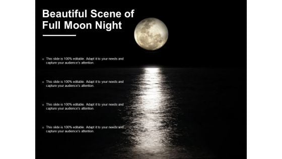 Beautiful Scene Of Full Moon Night Ppt PowerPoint Presentation Infographics Clipart Images
