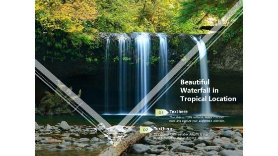 Beautiful Waterfall In Tropical Location Ppt PowerPoint Presentation File Clipart PDF