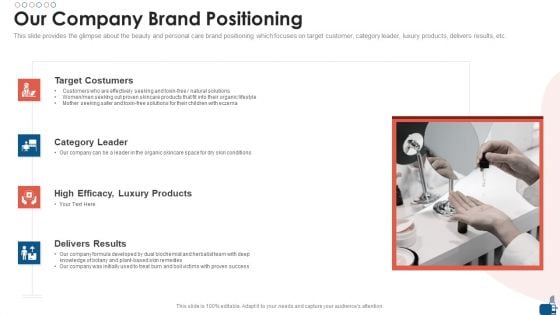 Beauty And Personal Care Fundraising Pitch Deck Our Company Brand Positioning Professional PDF Beauty And Personal Care Fundraising Pitch Deck Our Company Brand Positioning Professional PDF