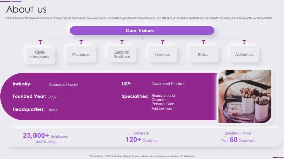 Beauty And Skincare Products Company Profile About Us Information PDF Beauty And Skincare Products Company Profile About Us Information PDF