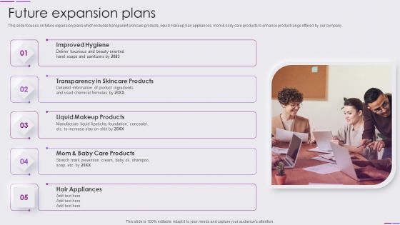 Beauty And Skincare Products Company Profile Future Expansion Plans Download PDF