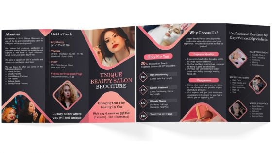 Beauty Salon Brochure Trifold