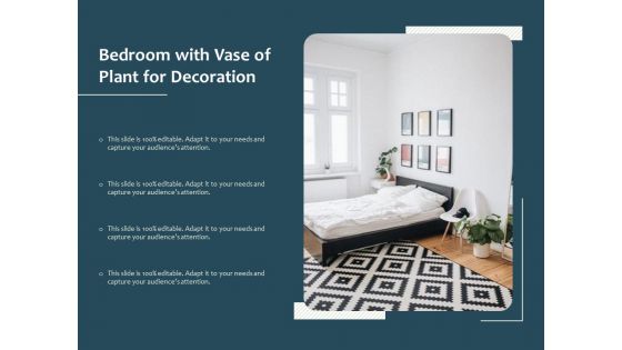 Bedroom With Vase Of Plant For Decoration Ppt PowerPoint Presentation File Graphic Tips PDF