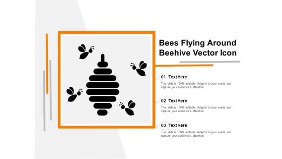 Bees Flying Around Beehive Vector Icon Ppt PowerPoint Presentation Gallery Outfit PDF