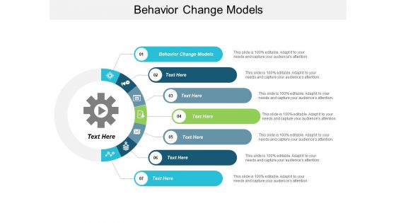 Behavior Change Models Ppt PowerPoint Presentation Portfolio Templates Cpb