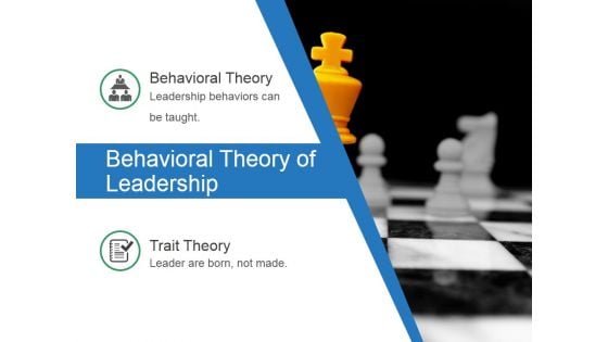 Behavioral Theory Of Leadership Ppt PowerPoint Presentation Portfolio