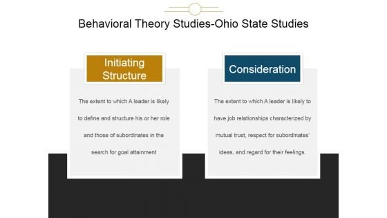 Behavioral Theory Studies Ohio State Studies Ppt PowerPoint Presentation Themes