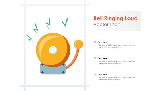 Bell Ringing Loud Vector Icon Ppt PowerPoint Presentation Show Inspiration