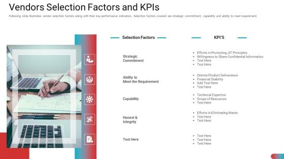 Benchmarking Vendor Operation Control Procedure Vendors Selection Factors And Kpis Background PDF