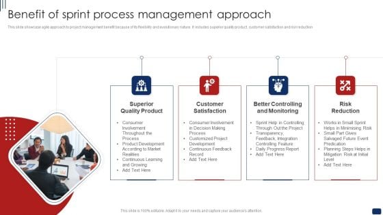 Benefit Of Sprint Process Management Approach Ppt Inspiration Deck PDF