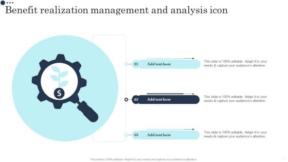 Benefit Realization Management And Analysis Icon Icons PDF