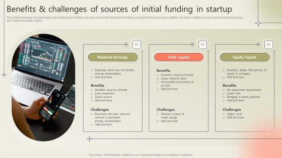 Benefits And Challenges Of Sources Of Initial Funding In Startup Guidelines PDF