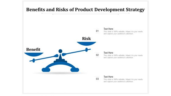 Benefits And Risks Of Product Development Strategy Ppt PowerPoint Presentation File Show PDF