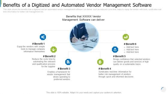 Benefits Of A Digitized And Automated Vendor Management Software Summary PDF Benefits Of A Digitized And Automated Vendor Management Software Summary PDF