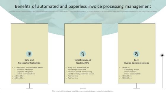 Benefits Of Automated And Paperless Invoice Processing Management Professional PDF