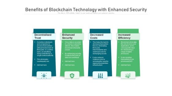 Benefits Of Blockchain Technology With Enhanced Security Ppt PowerPoint Presentation Gallery Infographics PDF Benefits Of Blockchain Technology With Enhanced Security Ppt PowerPoint Presentation Gallery Infographics PDF