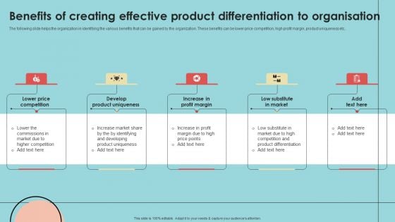 Benefits Of Creating Effective Product Differentiation To Organisation Guidelines PDF