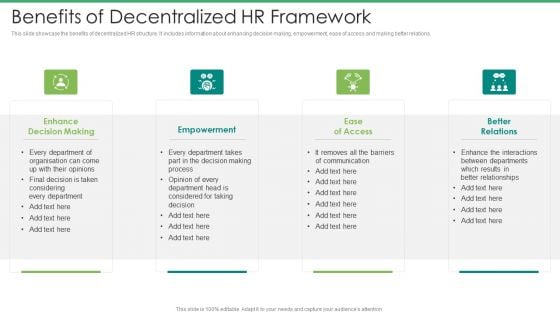 Benefits Of Decentralized HR Framework Sample PDF