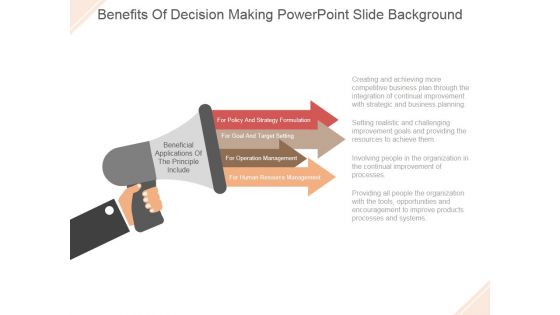 Benefits Of Decision Making Ppt PowerPoint Presentation Slide Download Benefits Of Decision Making Ppt PowerPoint Presentation Slide Download