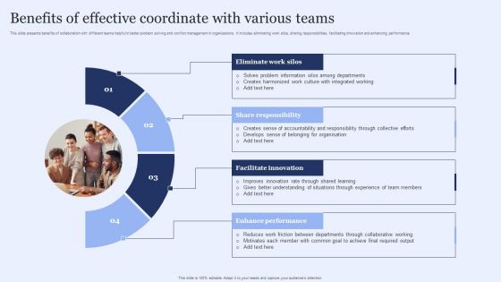 Benefits Of Effective Coordinate With Various Teams Mockup PDF