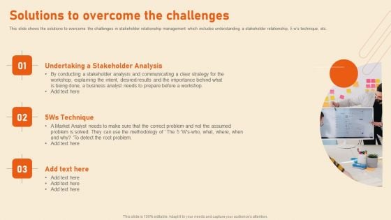 Benefits Of Effective Stakeholder Relationship Solutions To Overcome The Challenges Infographics PDF