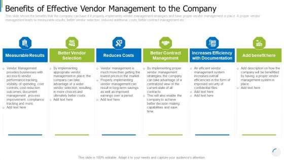 Benefits Of Effective Vendor Management To The Company Inspiration PDF Benefits Of Effective Vendor Management To The Company Inspiration PDF