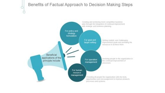 Benefits Of Factual Approach To Decision Making Steps Good Ppt PowerPoint Presentation Ideas