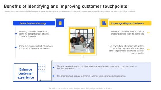 Benefits Of Identifying And Improving Customer Touchpoints Background PDF