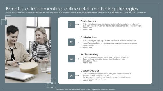 Benefits Of Implementing Online Retail Marketing Strategies Retail Business Growth Marketing Techniques Slides PDF Benefits Of Implementing Online Retail Marketing Strategies Retail Business Growth Marketing Techniques Slides PDF