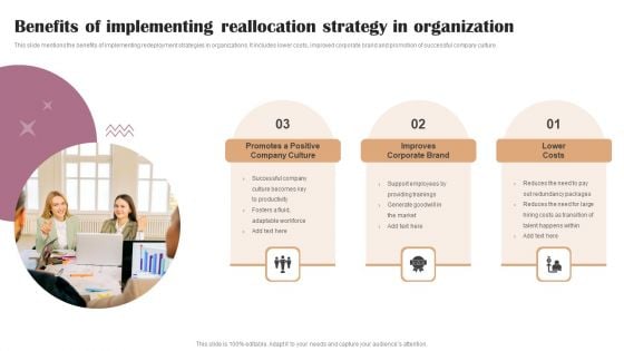 Benefits Of Implementing Reallocation Strategy In Organization Infographics PDF