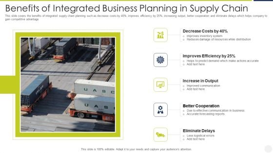 Benefits Of Integrated Business Planning In Supply Chain Inspiration PDF