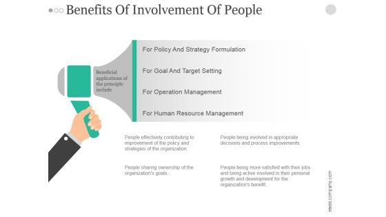 Benefits Of Involvement Of People Ppt PowerPoint Presentation Samples