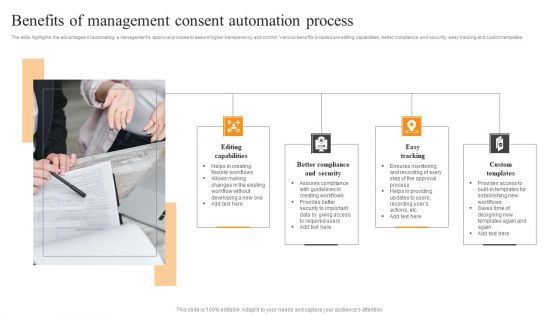 Benefits Of Management Consent Automation Process Themes PDF