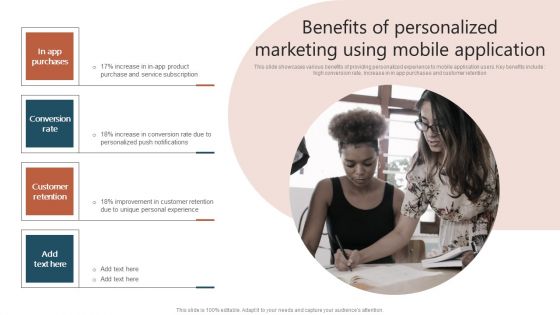 Benefits Of Personalized Marketing Using Mobile Application Ppt Layouts Templates PDF