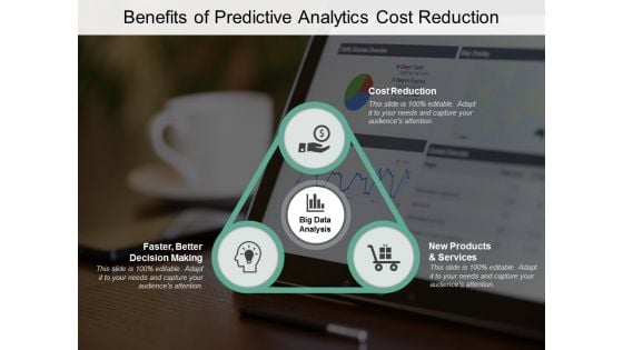 Benefits Of Predictive Analytics Cost Reduction Ppt PowerPoint Presentation Styles Sample