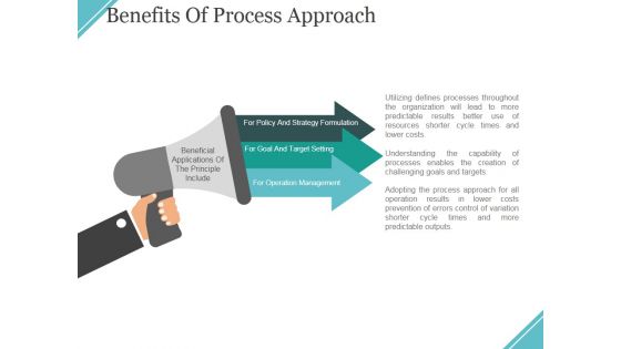 Benefits Of Process Approach Ppt PowerPoint Presentation Inspiration Introduction