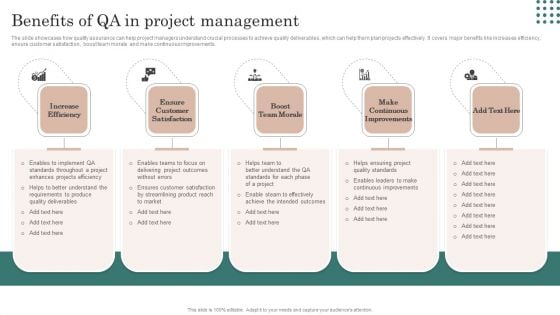 Benefits Of QA In Project Management Introduction PDF