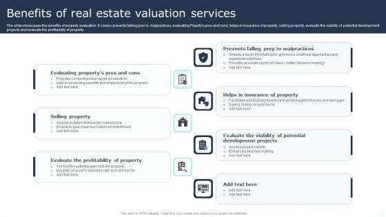 Benefits Of Real Estate Valuation Services Background PDF