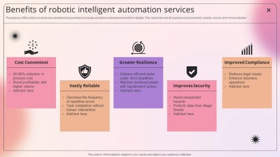 Benefits Of Robotic Intelligent Automation Services Download PDF