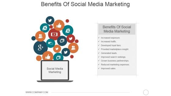 Benefits Of Social Media Marketing Ppt PowerPoint Presentation Model Example